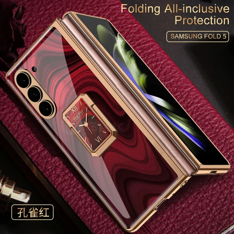 Luxury Clock Tempered Glass Case For Samsung Galaxy Fold Series - Premium Mobile Phone Cases from Dressmycell.com - Just $32! Shop now at Dressmycell.com Luxury Clock Tempered Glass Case For Samsung Galaxy Fold Series - Premium Mobile Phone Cases from Dressmycell.com - Just $32! Shop now at Dressmycell.com